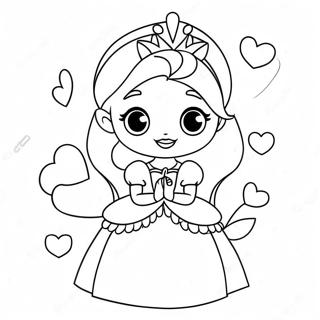 Page A Colorier Adorable Princesse Disney Valentines 2052-1687