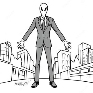 Slenderman Pages À Colorier