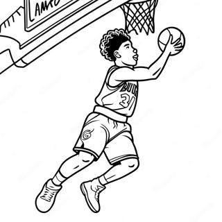 Page A Colorier De Lamelo Ball En Action De Dunk 20592-19097