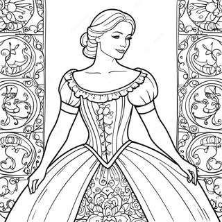 Page A Colorier Disabella Dans Sa Belle Robe 20652-19147