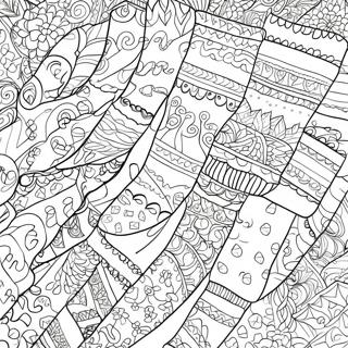 Page A Colorier De Motifs De Chaussettes Colorees 20671-19159