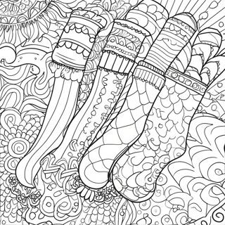 Page A Colorier De Motifs De Chaussettes Colorees 20671-19160