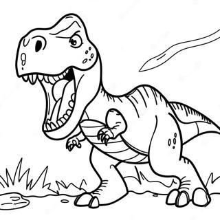 Page A Colorier De T Rex Rugissant 20692-19177