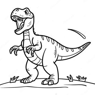 Page A Colorier De T Rex Rugissant 20692-19178