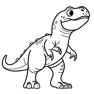 Page A Colorier De T Rex Rugissant 20692-19180