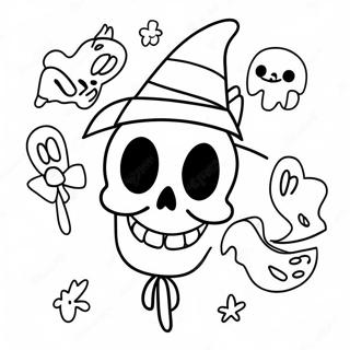 Page A Colorier Logo Spirit Halloween Effrayant 20722-19202