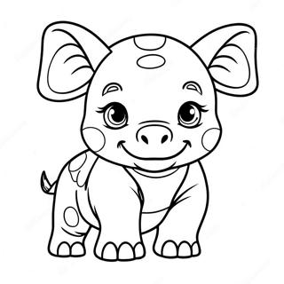 Page A Colorier De Bebe Rhinoceros Mignon 20953-19377