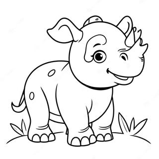 Page A Colorier De Bebe Rhinoceros Mignon 20953-19378