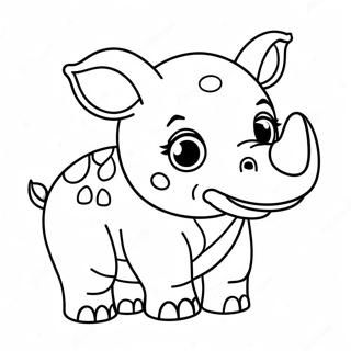 Page A Colorier De Bebe Rhinoceros Mignon 20953-19380