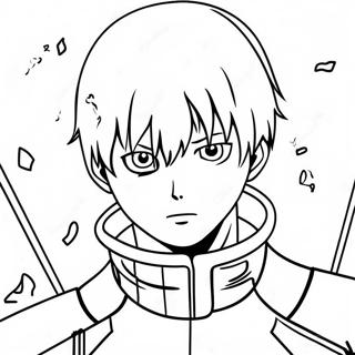 Page A Colorier De Kaneki Ken En Bataille 20973-19396