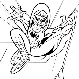 Gwen Stacy En Costume De Spider Man A Colorier 21023-19435