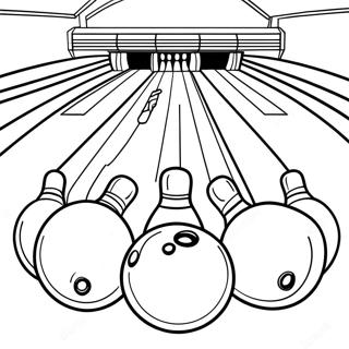 Page A Colorier De La Scene De Bowling 21102-19490