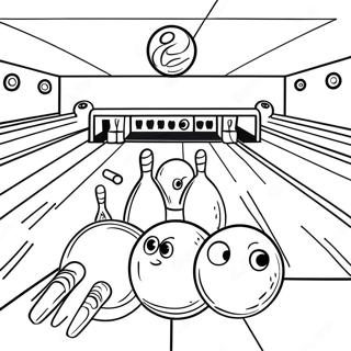 Page A Colorier De La Scene De Bowling 21102-19491