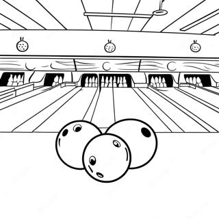 Page A Colorier De La Scene De Bowling 21102-19492