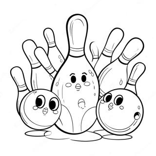 Page A Colorier Des Personnages De Bowling Amusants 21103-19494