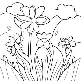 Page A Colorier Des Fleurs De Printemps 21123-19509