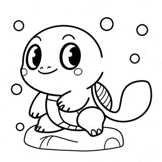 Page A Colorier De Squirtle Mignon En Train De Nager 2112-1733