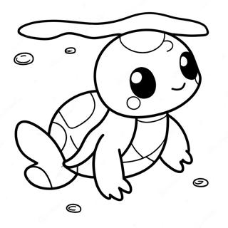 Page A Colorier De Squirtle Mignon En Train De Nager 2112-1735