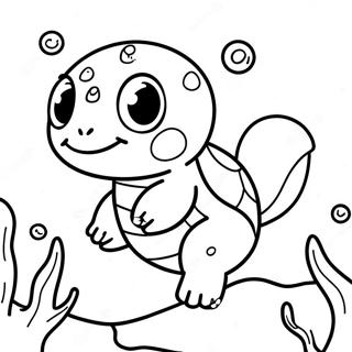 Page A Colorier De Squirtle Mignon En Train De Nager 2112-1736