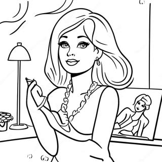 Page A Colorier De Barbie Retro Des Annees 90 21162-19540