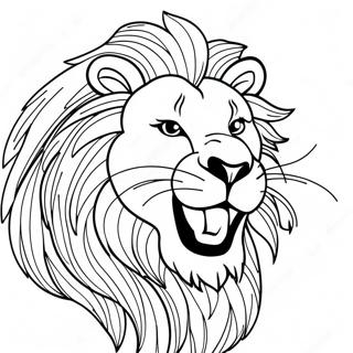 Page A Colorier Lion Majestueux Rugissant 21193-19565