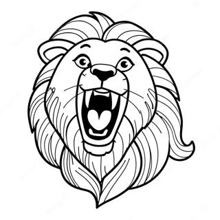 Page A Colorier Lion Majestueux Rugissant 21193-19567