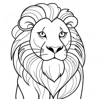 Page A Colorier Lion Majestueux Rugissant 21193-19568