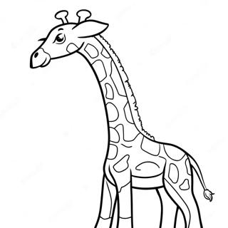 Page A Colorier De La Girafe Avec Un Cou Geant 2122-1742