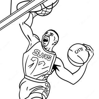 Page A Colorier Joueur De Basketball Des Phoenix Suns Dunking 21233-19597