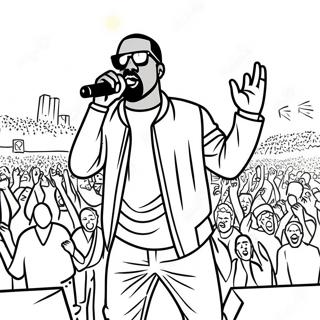 Page A Colorier De Kanye West En Performance Sur Scene 21293-19645