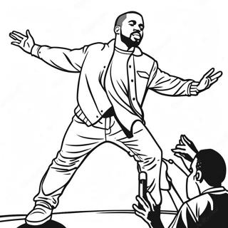 Page A Colorier De Kanye West En Performance Sur Scene 21293-19647