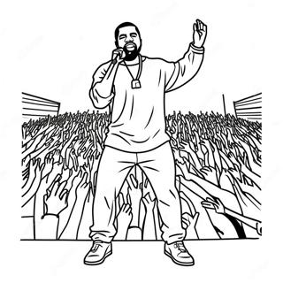 Page A Colorier De Kanye West En Performance Sur Scene 21293-19648