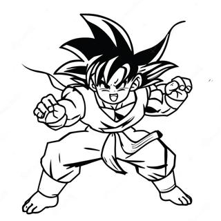 Page A Colorier De Goku En Pose De Bataille Epique 21313-19661