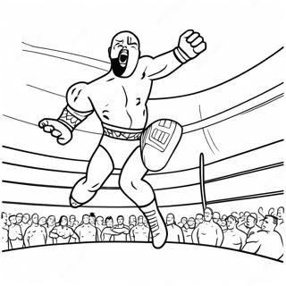 Page A Colorier De Lutteur Wwe Sautant Sur Un Adversaire 21323-19669