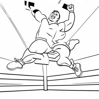 Page A Colorier De Lutteur Wwe Sautant Sur Un Adversaire 21323-19672