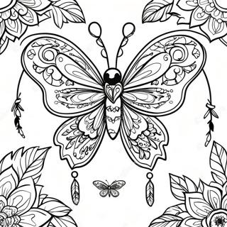 Page A Colorier Attrape Reves Papillon 21332-19674