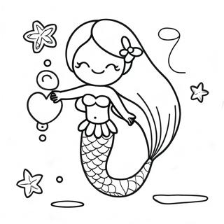 Page A Colorier De Sirene Magnifique Enchantee 21362-19700