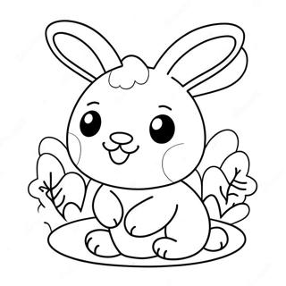 Page A Colorier De Lapin Kawaii 21382-19714