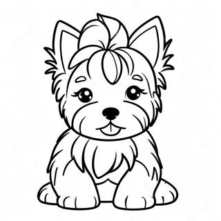 Page A Colorier De Chiot Yorkie Realiste 21482-19794