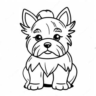 Page A Colorier De Chiot Yorkie Realiste 21482-19796