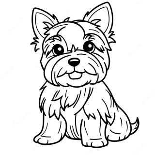 Page A Colorier De Chiot Yorkie Realiste 21482-19939