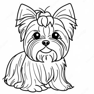 Page A Colorier De Yorkie Realiste Et Duveteux 21483-19797