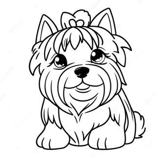 Page A Colorier De Yorkie Realiste Et Duveteux 21483-19798