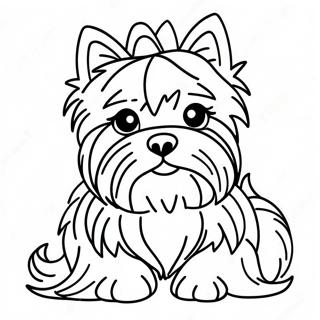 Page A Colorier De Yorkie Realiste Et Duveteux 21483-19799