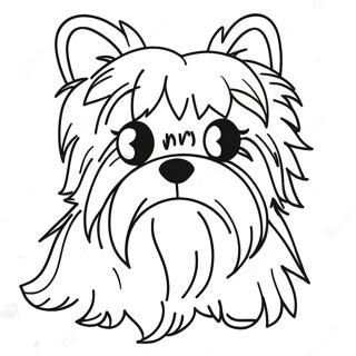 Page A Colorier De Yorkie Realiste Et Duveteux 21483-19942