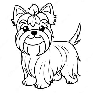 Page A Colorier De Yorkie Realiste Et Duveteux 21483-19944