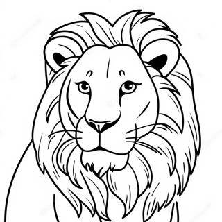 Page A Colorier De Lion Realiste 21532-19835