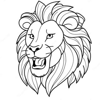 Page A Colorier De Lion Majestueux Rugissant 21533-19839