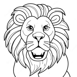 Page A Colorier De Lion Majestueux Rugissant 21533-19840