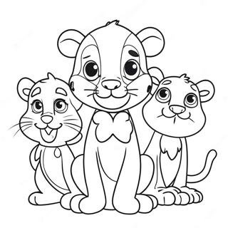 Page A Colorier Du Mignon Pink Panther Avec Des Amis 21543-19846